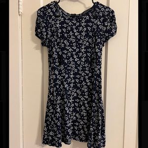 Navy Floral Mini Dress Size M